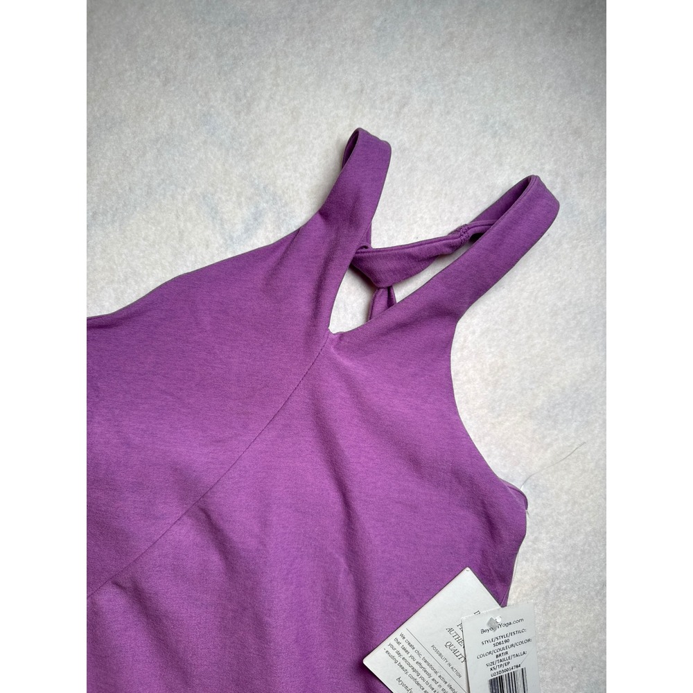 Beyond Yoga Women XS Dress Spacedye One Shoulder Bright Iris Purple SD6190 NWT - Picture 3 of 11